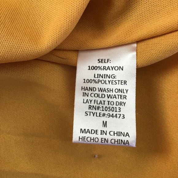 Savanna Jane Mustard Yellow Sleeveless Dress Sz M - Picture 6 of 7